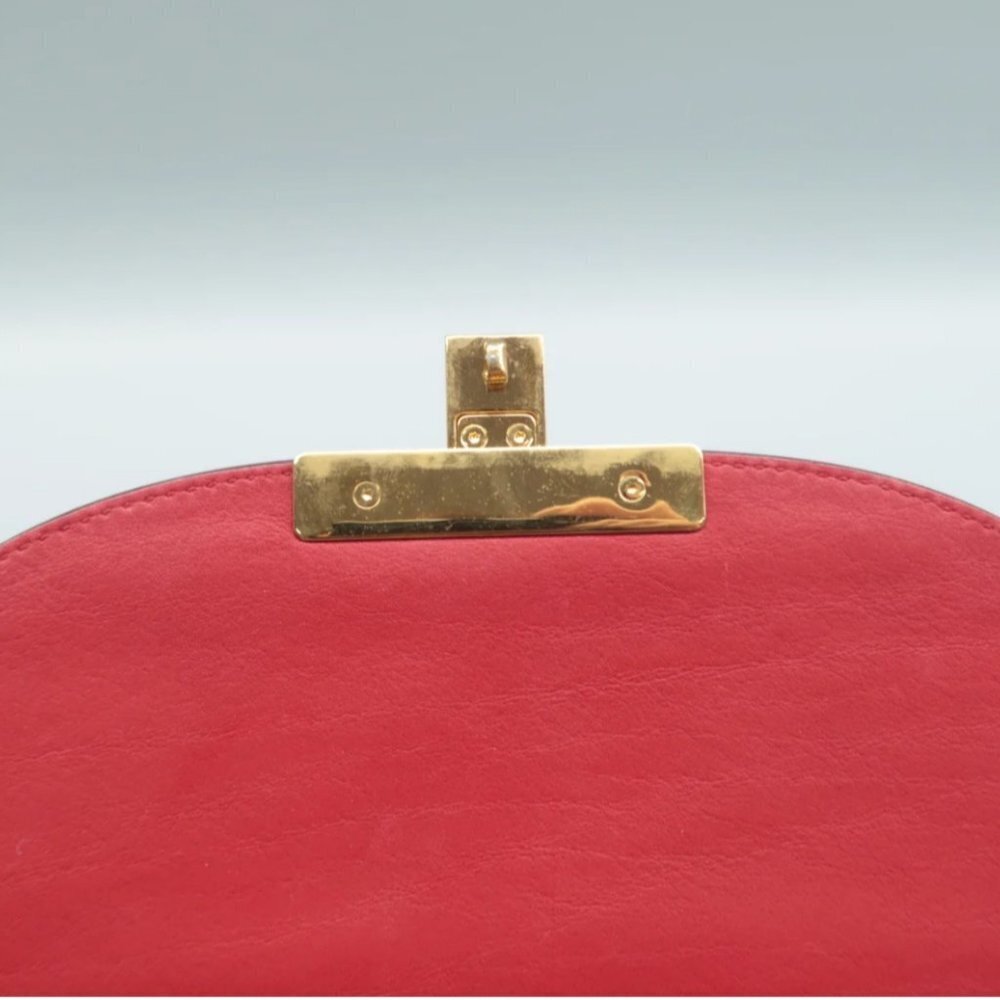 100% Authentic GUCCI Padlock Brown & Red Canvas Shoulder Bag - Picture 10 of 12